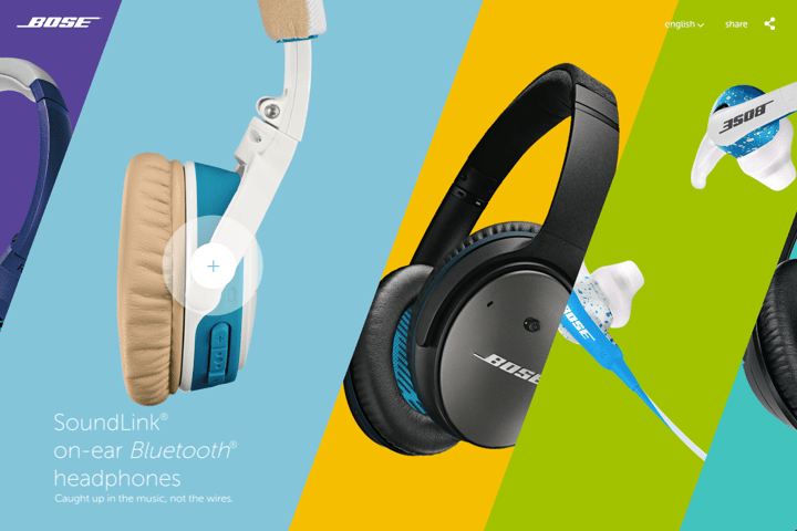 New From Bose website preview